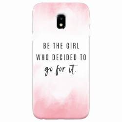 Husa silicon pentru Samsung Galaxy J3 2017 Quotes Pink 