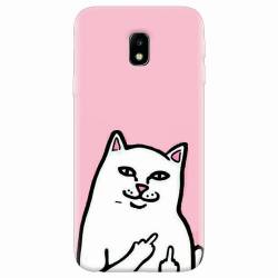 Husa silicon pentru Samsung Galaxy J3 2017 White Cat 