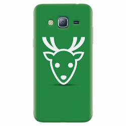 Husa silicon pentru Samsung Galaxy J5 2015 Minimal Reindeer Illustration Green 