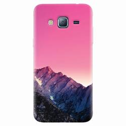 Husa silicon pentru Samsung Galaxy J5 2015 Mountain Peak Pink Gradient Effect 