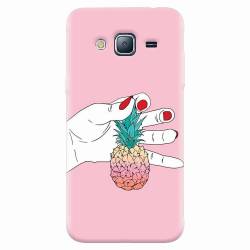 Husa silicon pentru Samsung Galaxy J5 2015 Rainbow Pinepple 