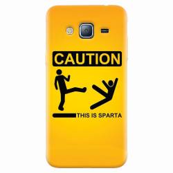 Husa silicon pentru Samsung Galaxy J5 2015 This Is Sparta Funny Illustration 