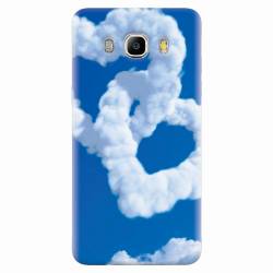Husa silicon pentru Samsung Galaxy J5 2016 Heart Shaped Clouds Blue Sky 
