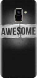 Husa silicon pentru Samsung Galaxy J6 2018 Awesome Label Dark 