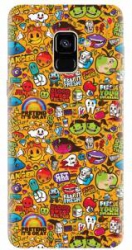 Husa silicon pentru Samsung Galaxy J6 2018 Colorful Sticker Illustrations 
