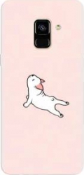 Husa silicon pentru Samsung Galaxy J6 2018 Cute Dog Streching 