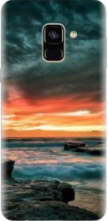 Husa silicon pentru Samsung Galaxy J6 2018 Dramatic Rocky Beach Shore Sunset 