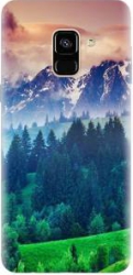 Husa silicon pentru Samsung Galaxy J6 2018 Forest Hills Snowy Mountains And Sunset Clouds 