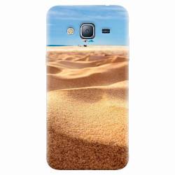 Husa silicon pentru Samsung Galaxy J7 2015 Beach Sand Closeup Holiday 