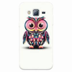 Husa silicon pentru Samsung Galaxy J7 2015 Colorful Owl Illustration 