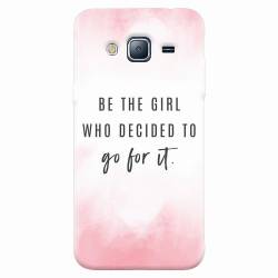 Husa silicon pentru Samsung Galaxy J7 2015 Quotes Pink 