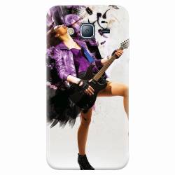 Husa silicon pentru Samsung Galaxy J7 2015 Rock Music Girl 