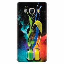 Husa silicon pentru Samsung Galaxy J7 2016 Abstract Color Bottles Splash 