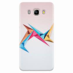 Husa silicon pentru Samsung Galaxy J7 2016 Abstract Minimalistic Colors Triangles 