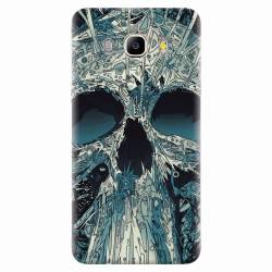 Husa silicon pentru Samsung Galaxy J7 2016 Abstract Skull Artwork Illustration 