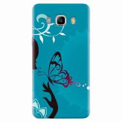 Husa silicon pentru Samsung Galaxy J7 2016 Blue Butterfly 