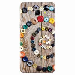 Husa silicon pentru Samsung Galaxy J7 2016 Colorful Buttons Spiral Wood Deck 