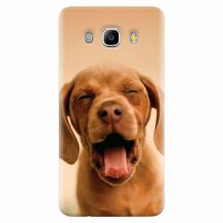 Husa silicon pentru Samsung Galaxy J7 2016 Cute Yawning Puppy 