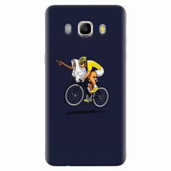 Husa silicon pentru Samsung Galaxy J7 2016 ET Riding Bike Funny Illustration 