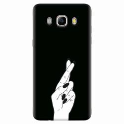 Husa silicon pentru Samsung Galaxy J7 2016 Finger Cross 