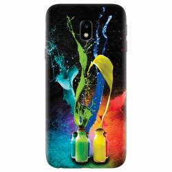 Husa silicon pentru Samsung Galaxy J7 2017 Abstract Color Bottles Splash 