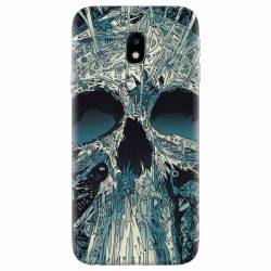 Husa silicon pentru Samsung Galaxy J7 2017 Abstract Skull Artwork Illustration 