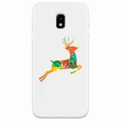 Husa silicon pentru Samsung Galaxy J7 2017 Colorful Reindeer Jump Illustration 