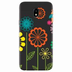 Husa silicon pentru Samsung Galaxy J7 2017 Colorful Spring Birds Flowers Vectors 
