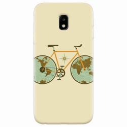Husa silicon pentru Samsung Galaxy J7 2017 Retro Bicycle Illustration 