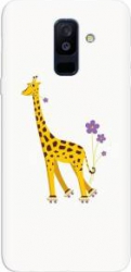 Husa silicon pentru Samsung Galaxy J8 2018 Rollerskating Girafe Illustration 