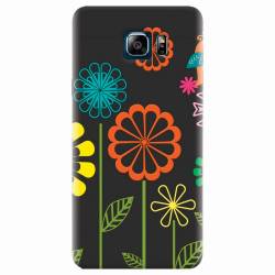 Husa silicon pentru Samsung Galaxy Note 5 Colorful Spring Birds Flowers Vectors 
