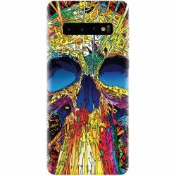 Husa silicon pentru Samsung Galaxy S10 Abstract Multicolored Skull 