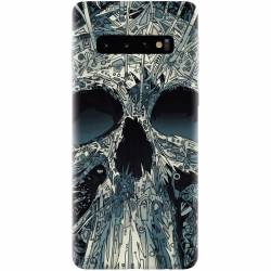Husa silicon pentru Samsung Galaxy S10 Abstract Skull Artwork Illustration 