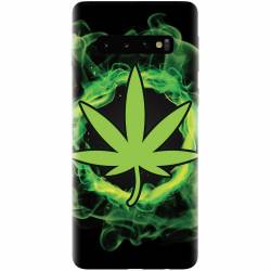 Husa silicon pentru Samsung Galaxy S10 GreenFlames 
