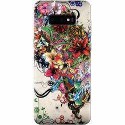 Husa silicon pentru Samsung Galaxy S10 Lite Abstract Flowers Tattoo Illustration 