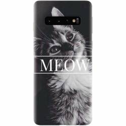 Husa silicon pentru Samsung Galaxy S10 Meow Cute Cat 
