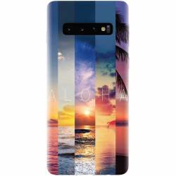 Husa silicon pentru Samsung Galaxy S10 Plus Aloha Summer Stripes 