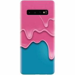 Husa silicon pentru Samsung Galaxy S10 Plus Pink Liquid Dripping 
