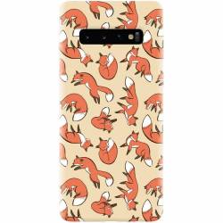 Husa silicon pentru Samsung Galaxy S10 Red Foxes 