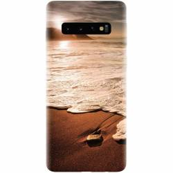 Husa silicon pentru Samsung Galaxy S10 Sunset Foamy Beach Wave 