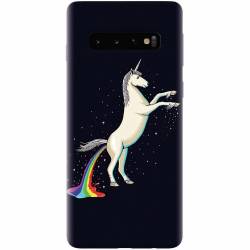 Husa silicon pentru Samsung Galaxy S10 Unicorn Shitting Rainbows 