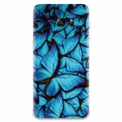 Husa silicon pentru Samsung Galaxy S6 Edge Plus Blue Butterfly 101 