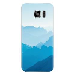 Husa silicon pentru Samsung Galaxy S6 Edge Plus Blue Mountain Crests 