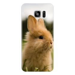 Husa silicon pentru Samsung Galaxy S6 Edge Plus Cute Rabbit In Grass 