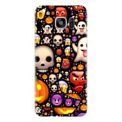 Husa silicon pentru Samsung Galaxy S6 Edge Plus Emoji Mess 