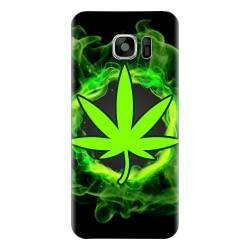 Husa silicon pentru Samsung Galaxy S6 Edge Plus GreenFlames 
