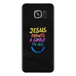 Husa silicon pentru Samsung Galaxy S6 Edge Plus Jesus Paints A Smile In Me 