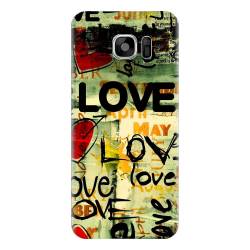 Husa silicon pentru Samsung Galaxy S6 Edge Plus Love Artwork 