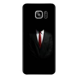Husa silicon pentru Samsung Galaxy S6 Edge Plus Mystery Man In Suit 