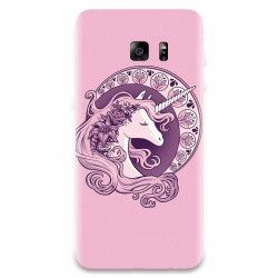 Husa silicon pentru Samsung Galaxy S6 Edge Plus Purple Unicorn 